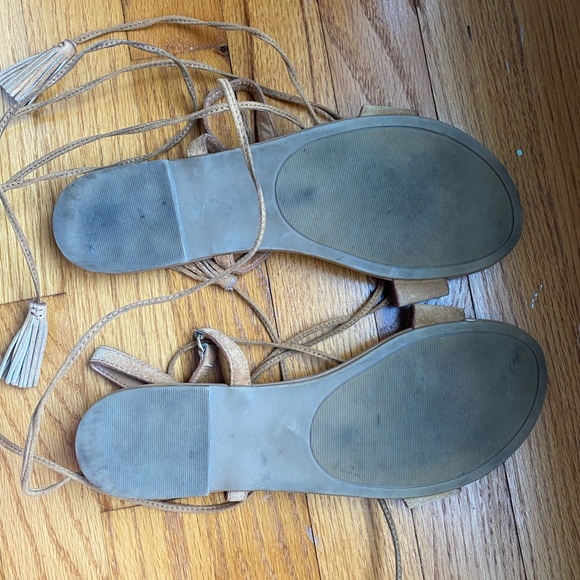 Ankle lace up nude sandals Steve Madden 8.5/9 - Picture 2 of 3